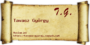 Tavasz György névjegykártya