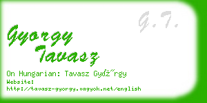 gyorgy tavasz business card